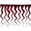 Red wavy mohair weft coarse  6-8" x200"  25896  FP