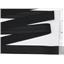 Crownette trims satin finish fold over elastic Black  3/4" offset 1 yd 26706