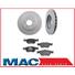 Mercedes C230 C280 E300 E300D SLK230 (2) Front Brake Rotors & Frt Brake Pads