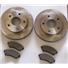 1994 Alfa Spider Rear  Brake Rotor Pads Kit Rotors