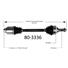 2001 Sephia 01 04 Spectra P/S New CV Drive Axle Shaft