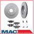 Mercedes C230 C280 E300 E300D SLK230 (2) Front Brake Rotors & Pads & Sensor