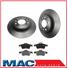 2006 2007 2008 2009 Pontiac Solstice Saturn Sky (2) Rear Brake Rotors & Metallic Pads