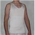 mens 4XL waist control tank top white long # 25330