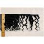 Yak hair weft Black wavy fine yak  double row 6-8" x 100 " 25463 FP