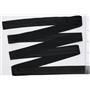 Crownette trims satin finish fold over elastic Black  3/4" offset 1 yd 26706