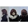 Mohair Wig sausage curls hand sewn  brown sz 8 "  11678