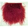2" sq wine  tibetan lambskin doll hair no seam 22745
