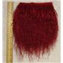 2" sq Carmine red tibetan lambskin no seam  23919