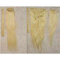 blonde #613 silky human hair clip in 18"x50g 23990 B HP