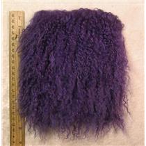 4" Violet  tibetan lambskin 3-5" length doll hair  seam 24285