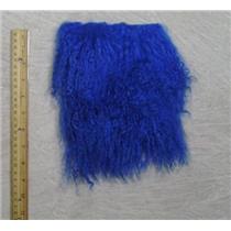 7" sq Cobalt blue Tibetian lambskin to make wig  seam  24972
