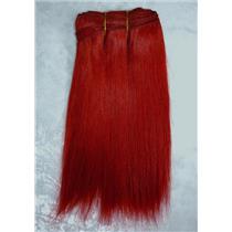 Red straight mohair weft coarse  6-8" x200"  25893 FP