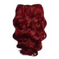 Red wavy mohair weft coarse  6-8" x200"  25896  FP