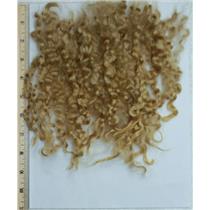 Wensleydale washed and sorted wool locks dyed gold 1/2 oz 6-9"  26135