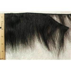 Black feathered short human hair weft 3-5"x 130"  24194