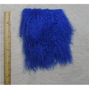 2 "sq Cobalt blue tibetan lambskin wig no seam short 1-3" hair 25496