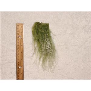 Bright green frosted Tibetan lamskin scrap /sample size 25457