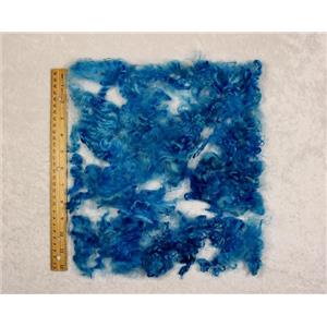 brilliant blue angora goat fine adult Mohair locks 1 oz 3-5" bulk dyed  25471