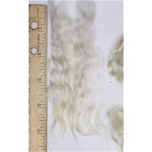 Mohair washed fine adult Natural white sorted curls 3-5" 1 oz 26753