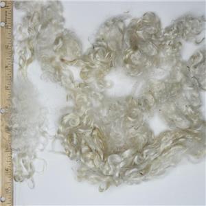 Mohair washed adult Natural white bulk curls  curls 3-6" 1 oz 26758