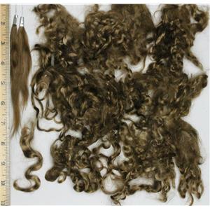 color 630 DS blonde fine curly angora goat mohair doll hair 1 oz 3-6" 26760