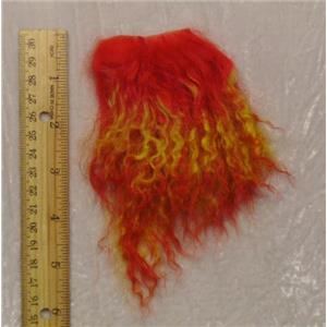 Fire tri color tibetan lambskin sample 23544