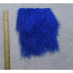 3 "sq Cobalt blue tibetan lambskin wig short 1-3" hair  no seam 25495