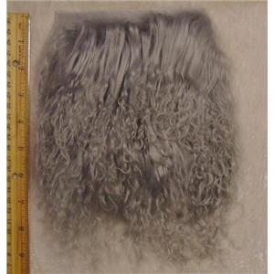 2 "sq Silver tibetan lambskin doll hair no seam  23847