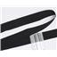 Crownette trims matt finish fold over elastic black 15/16" 1 yd 26702