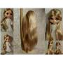Blonde synthetic mohair Doll wig 9"-10" 16" long 24276