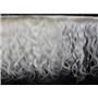 mohair weft Double thick platinum white  5-6" 1 yds  26483