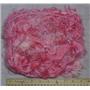 yellow silk fibers 14 g  0.5 oz dyed pink  23776