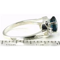 SR176, London Blue Topaz, 925 Sterling Silver Ring
