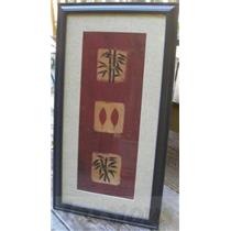 Black Wood Framed Textured Sugar Cane Picture