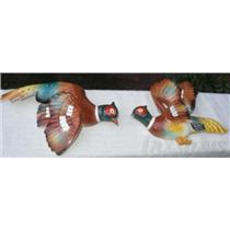 2 Pheasant Wall Pockets * Japan