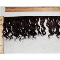 mohair weft Dark brown 2 wavy weft 6-8" x 130" 24956 FP
