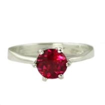 SR311, Created Ruby, 925 Sterling Silver Ring