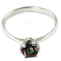 SR311, Mystic Fire Topaz, 925 Sterling Silver Ring