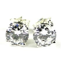 925 Sterling Silver Post Earrings, Cubic Zirconia, SE012