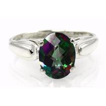 SR058, Mystic Fire Topaz, 925 Sterling Silver Ring
