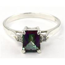 SR171, Mystic Fire Topaz, 925 Sterling Silver Ring