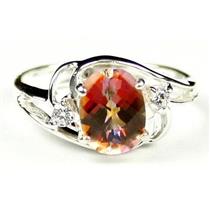 SR176, Twilight Fire Topaz, 925 Sterling Silver Ring