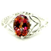 SR137, Twilight Fire Topaz, 925 Sterling Silver Ring