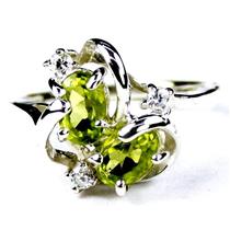 Sterling Silver Ladies Ring, Peridot, SR016