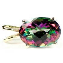 P006, Mystic Fire Topaz 14k Gold Pendant