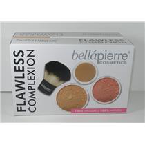 Bellapierre Flawless Complection Set Foundation Blush Kabuki Brush & Base