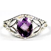 SR137, Amethyst, 925 Sterling Silver Ring