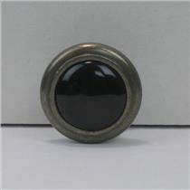 1-5/8" Black Center Cabinet Knob Brushed Brass -Drawer Pull Furniture Handle 403