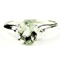 SR058, Green Amethyst, 925 Sterling Silver Ring